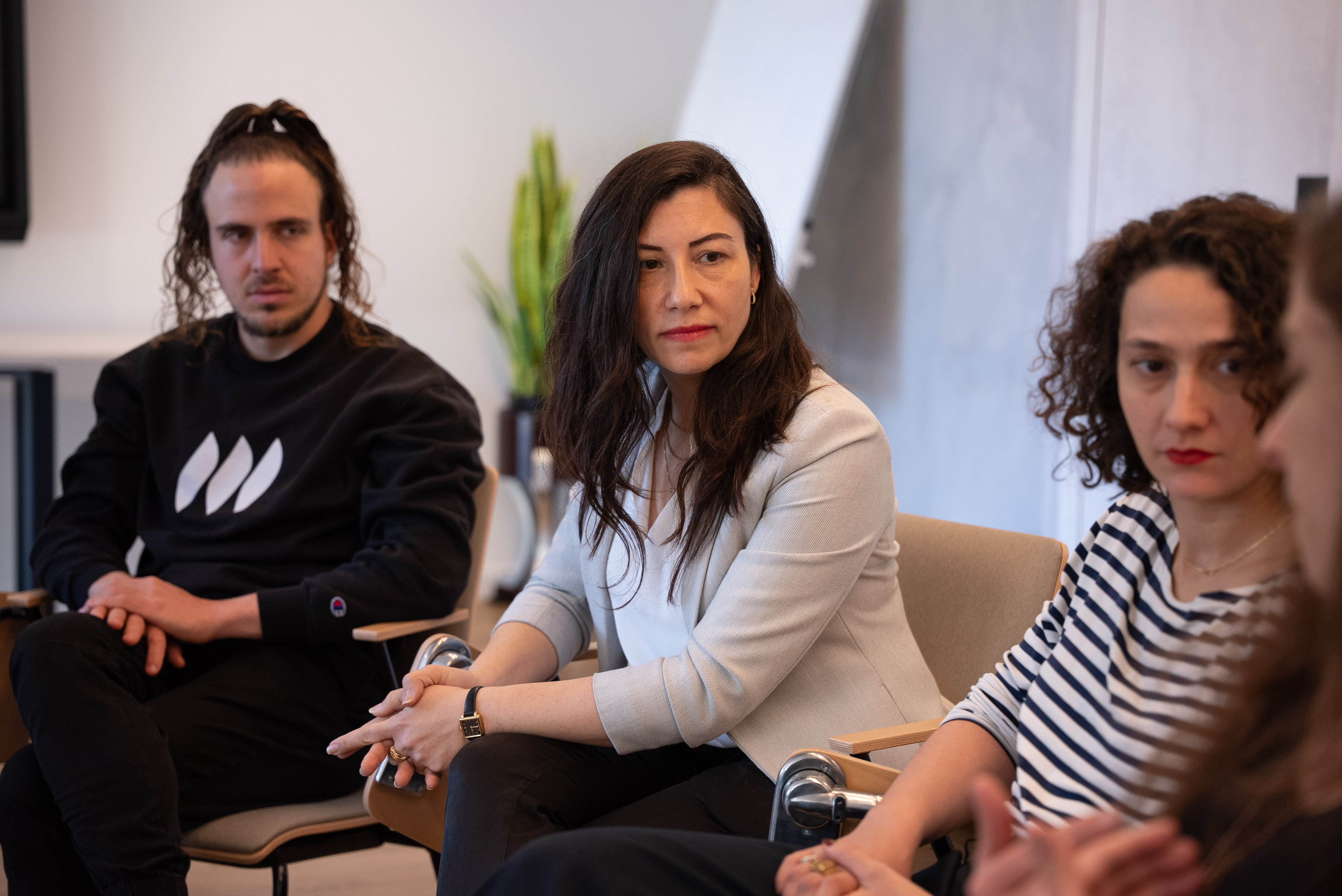 Hela facilitating a listening circle